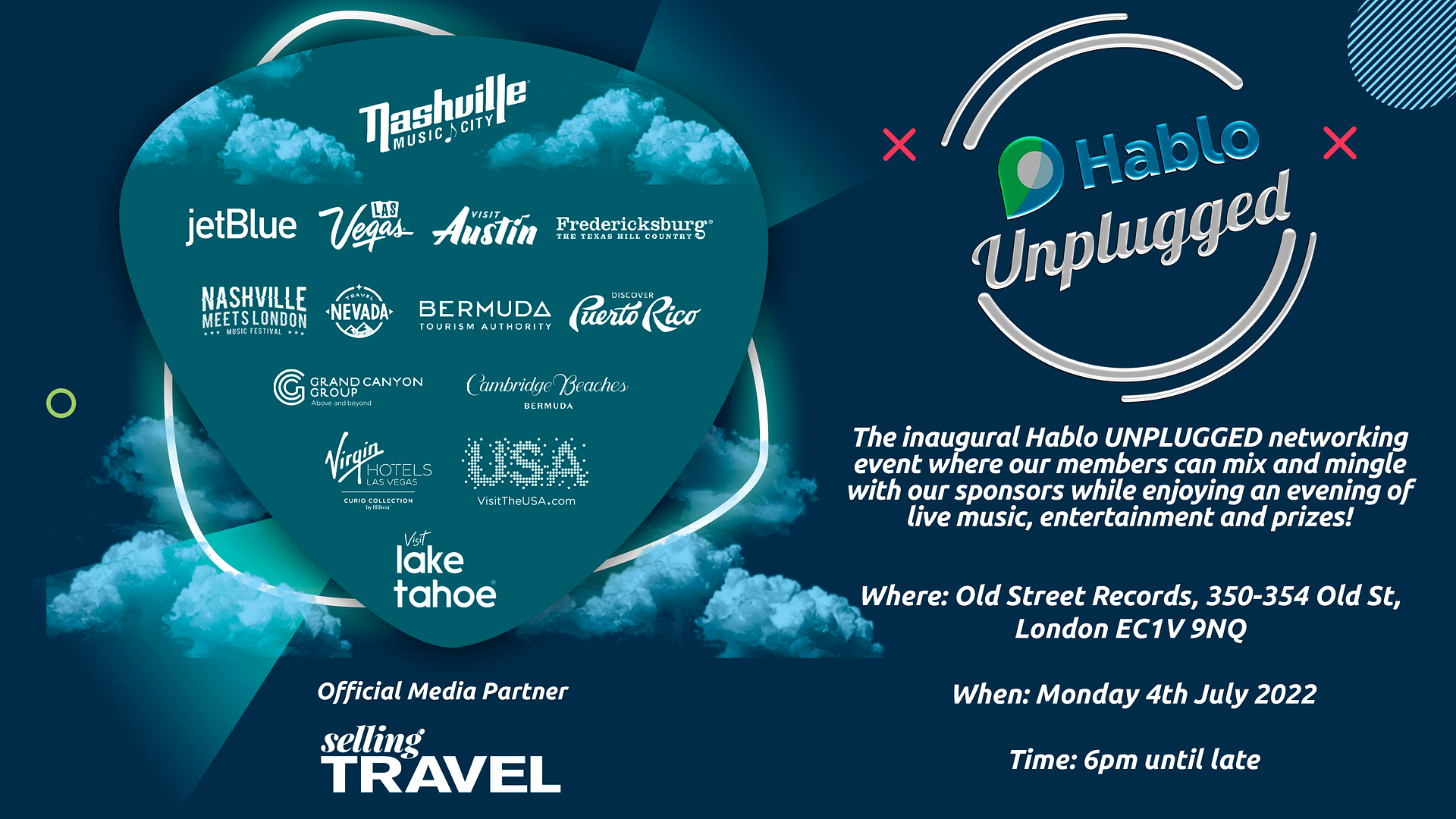 Hablo Unplugged Event Invite - London WTTC Global Summit Invite